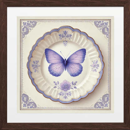 Lavender Lace and Butterfly Wall Art | Kitchen Wall Art | Dining Room Wall Art | Vintage Wall Art | Elegant