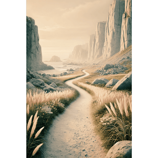 Coastal Pathway Serenity Wall Art Print Print Material