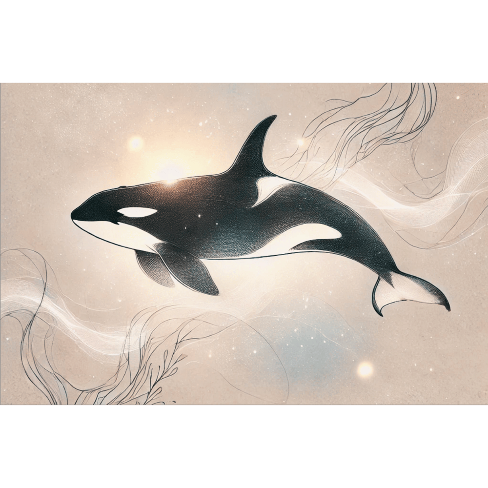 The Majestic Orca Wall Art Print Print Material