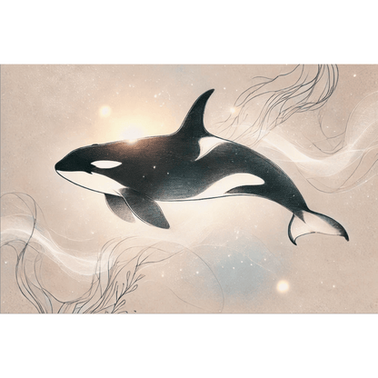 The Majestic Orca Wall Art Print Print Material