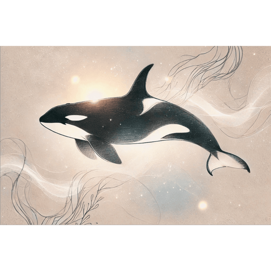 The Majestic Orca Wall Art Print Print Material