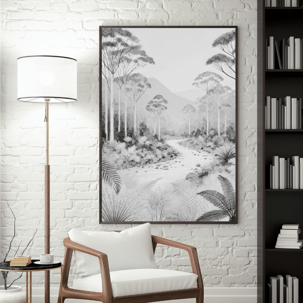 Whispers of Tarkine Forest - Australia Landscape Canvas Wall Art Print Decor Unframed Poster / 40x60 cm / 16x24″
