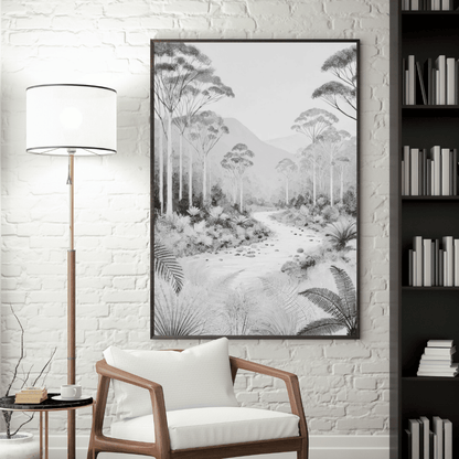 Whispers of Tarkine Forest - Australia Landscape Canvas Wall Art Print Decor Unframed Poster / 40x60 cm / 16x24″