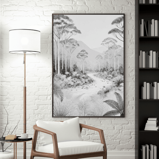 Whispers of Tarkine Forest - Australia Landscape Canvas Wall Art Print Decor Unframed Poster / 40x60 cm / 16x24″