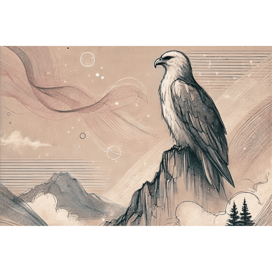 The Watchful Eagle Wall Art Print Print Material