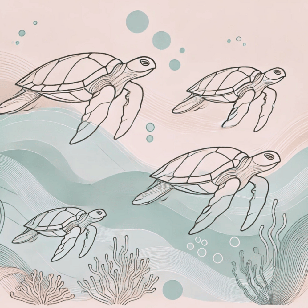 Turtles Symphony Wall Art Print Print Material