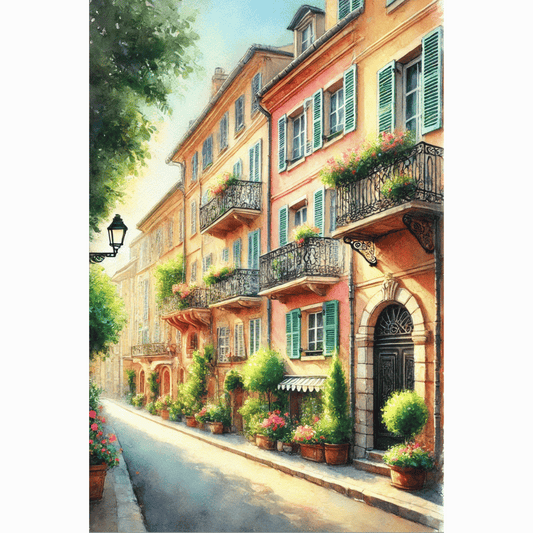 Italian Village Charm Wall Art Print Print Material