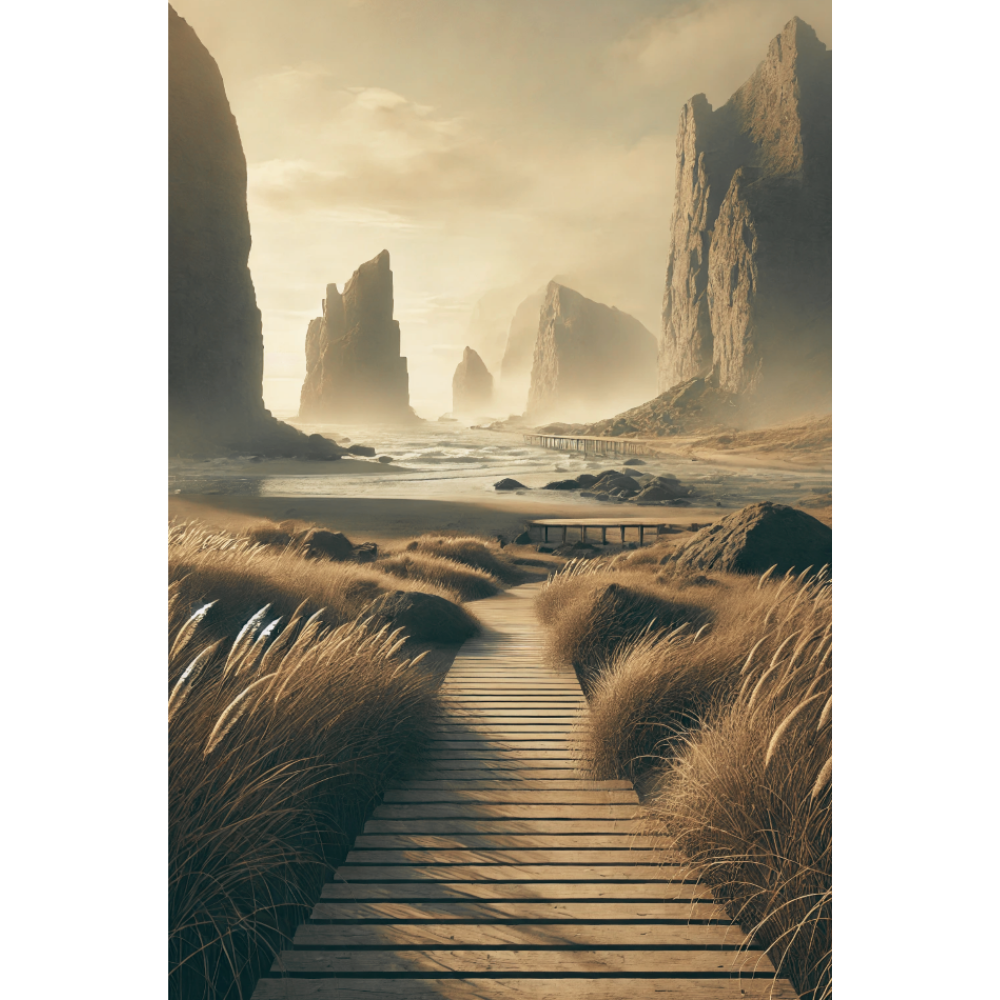Mystic Shore Path Wall Art Print Print Material