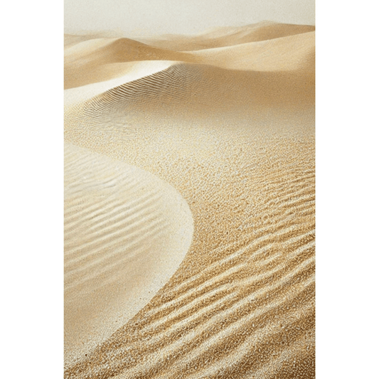 Golden Sand Serenity - Abstract Sand Scandinavian Wall Art Print Print Material