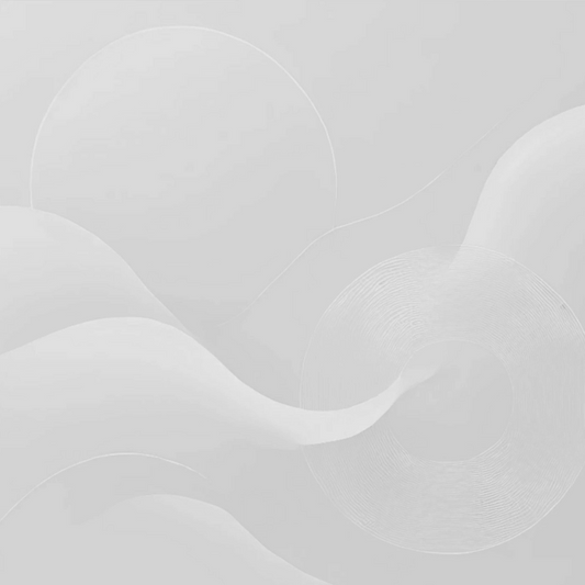 Silent Harmony White Muted Abstract Moon Wall Art Print Material