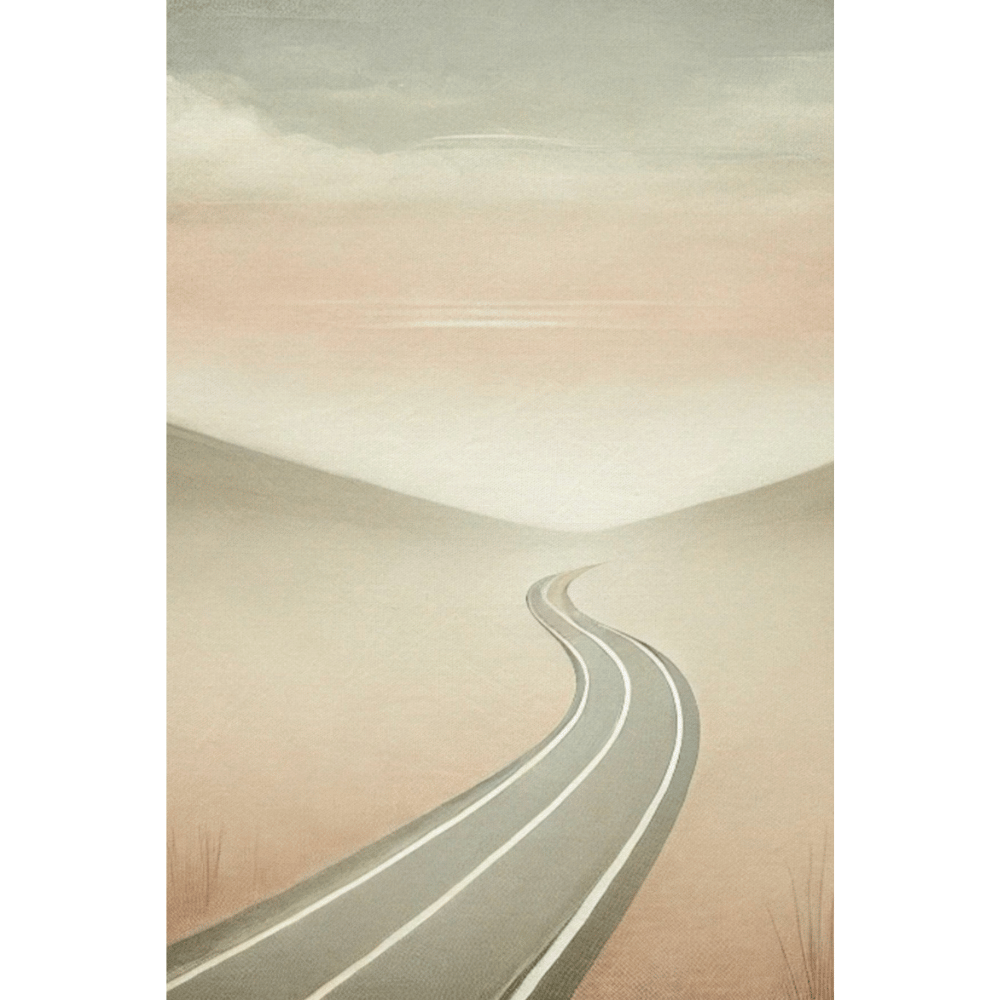 Horizon Drift Road - Scandinavian Wall Art Print Print Material