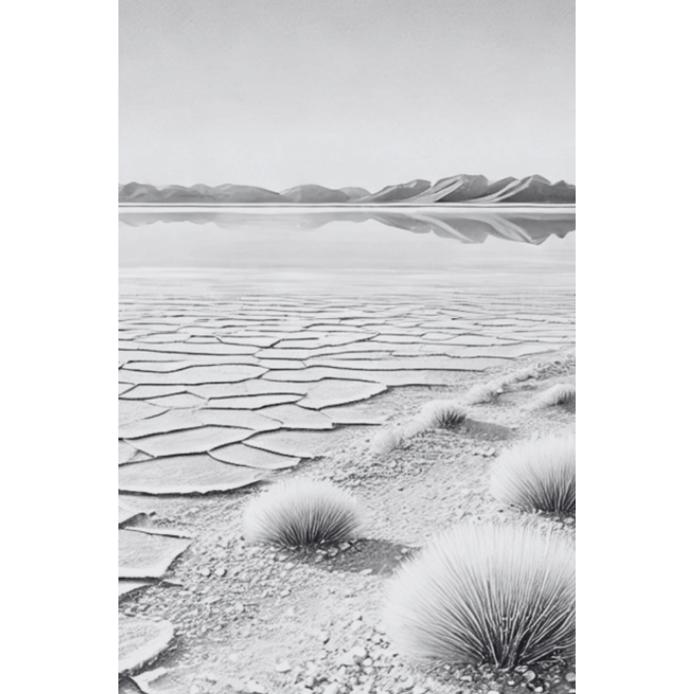 Silent Mirage - Australia Landscape Lake Canvas Wall Art Print Decor Print Material