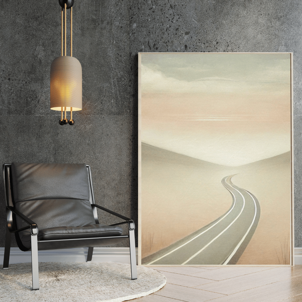Horizon Drift Road - Scandinavian Wall Art Print Print Material