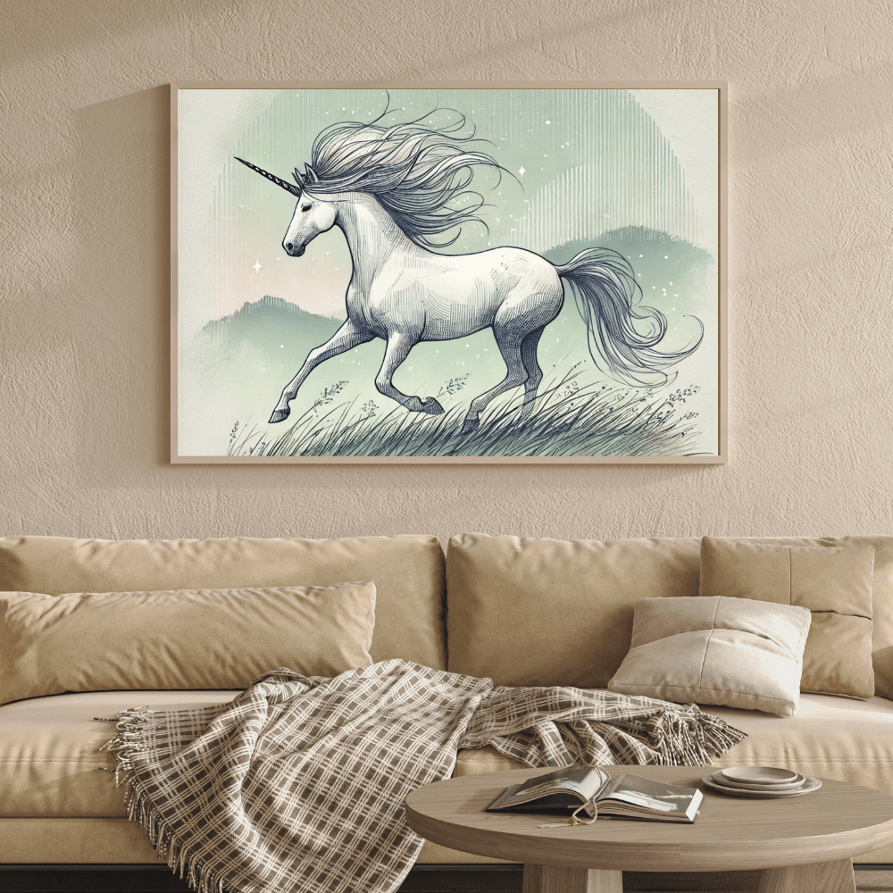 The Wind Rider Unicorn Wall Art Print Print Material