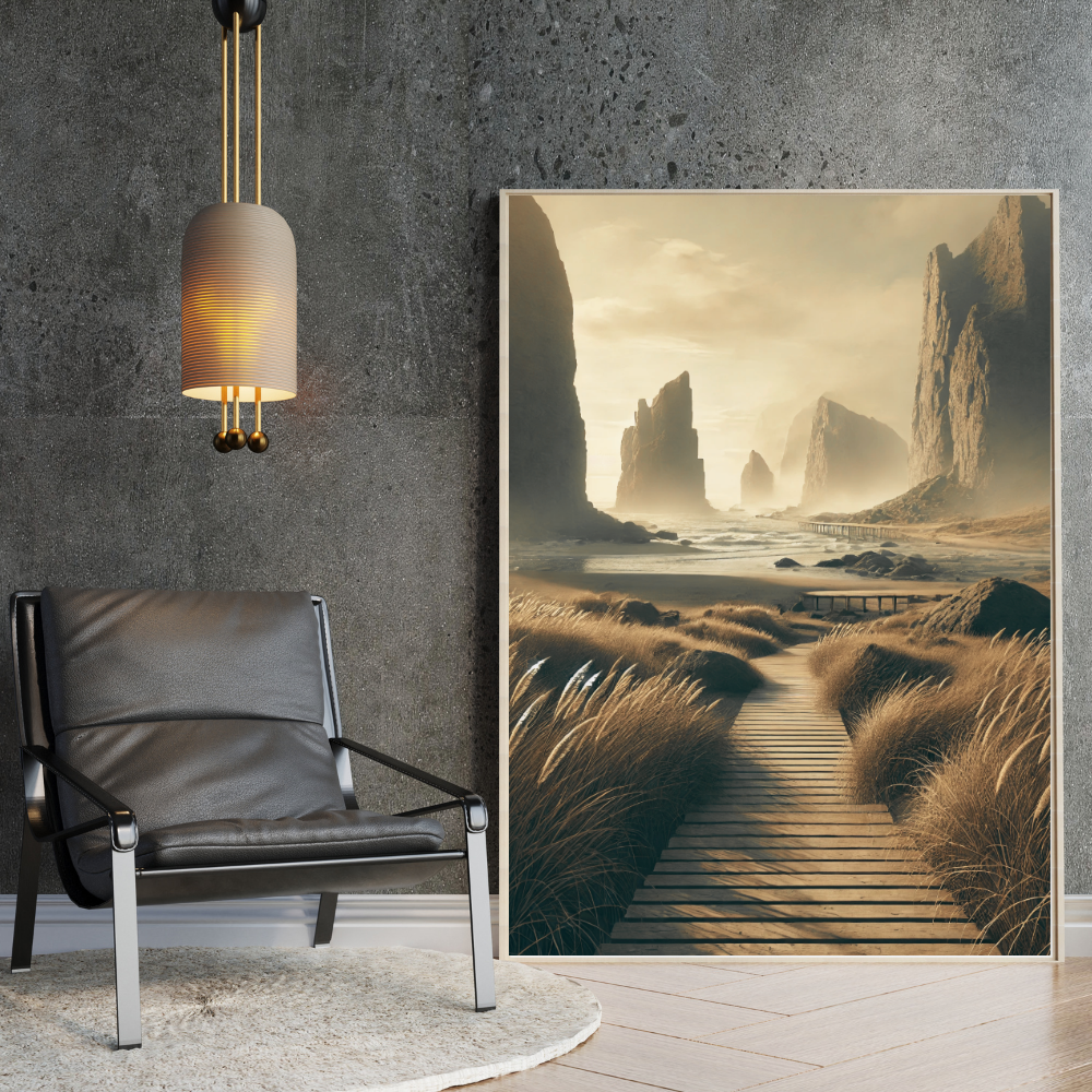 Mystic Shore Path Wall Art Print Print Material