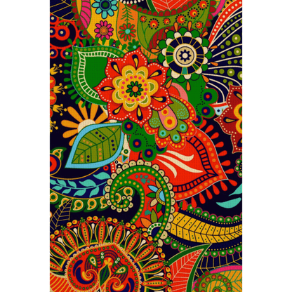 Bush Blooms Dreaming – Aboriginal Canvas Wall Art | Stretched & Framed Print Material