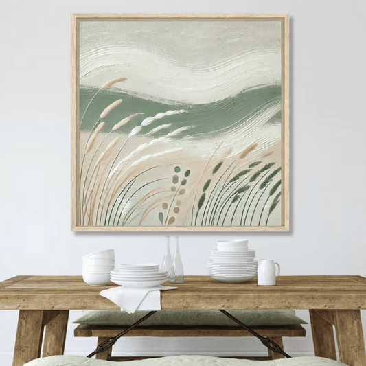 Whispers of the Meadow Scandinavian Grass Field Wall Art Print Print Material
