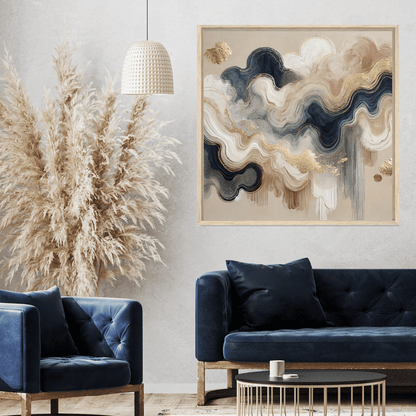 Cloud Celestial Drift Textured Painting Wall Art Print Print Material