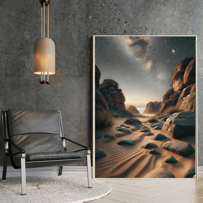 Galactic Desert Night Wall Art Print Print Material