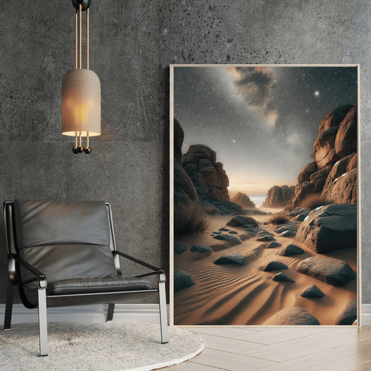 Galactic Desert Night Wall Art Print Print Material
