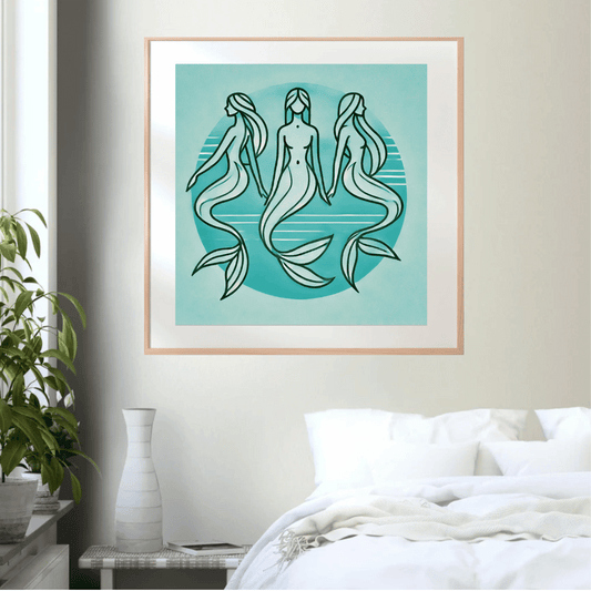 Sisterhood of the Sea - Mermaids Wall Art Print Print Material