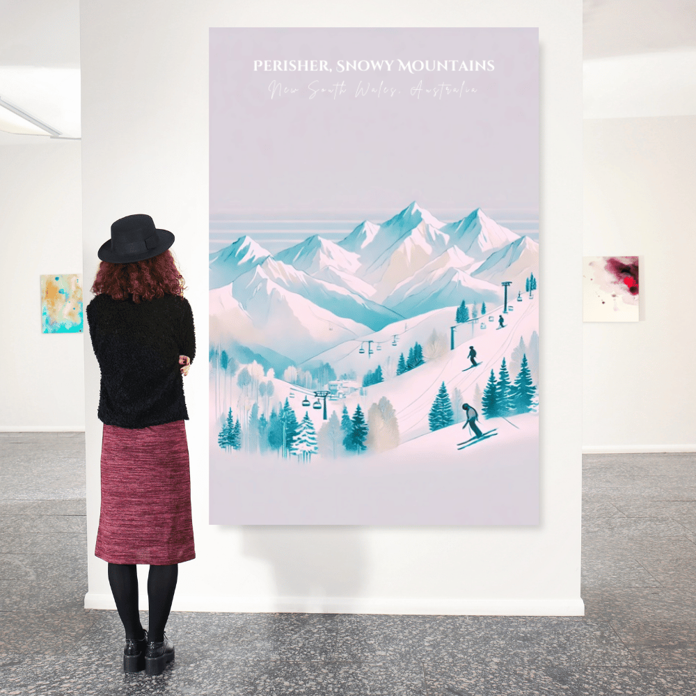 Thredbo or Perisher Snowy Mountains New South Wales Australia Canvas Wall Art Print Decor Print Material