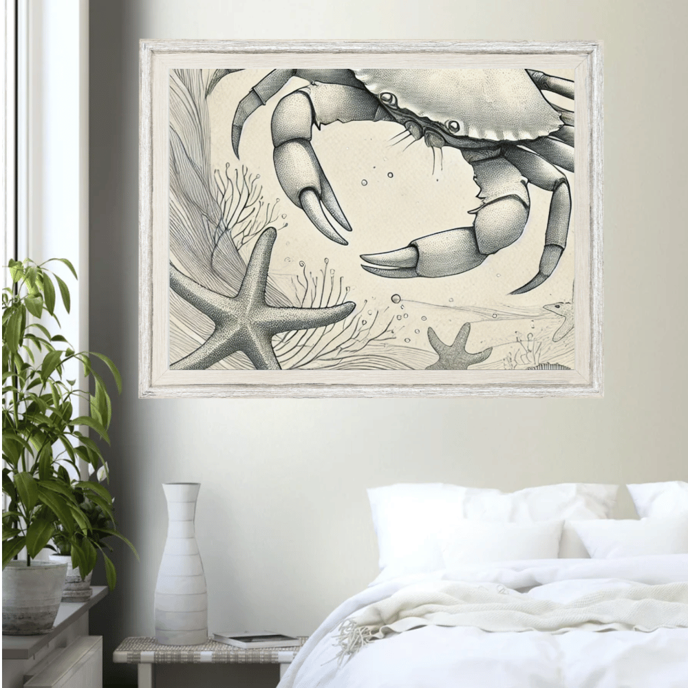 Crab and Stars Wall Art Print Print Material