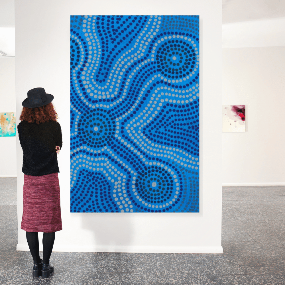 Water Spirit Right – Aboriginal Canvas Wall Art | Stretched & Framed Print Material