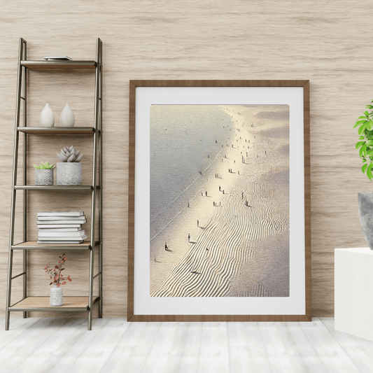 Shifting Horizons - Beach Coastal Wall Art Print Print Material
