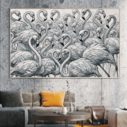 Flamingo Flock Wall Art Print Print Material
