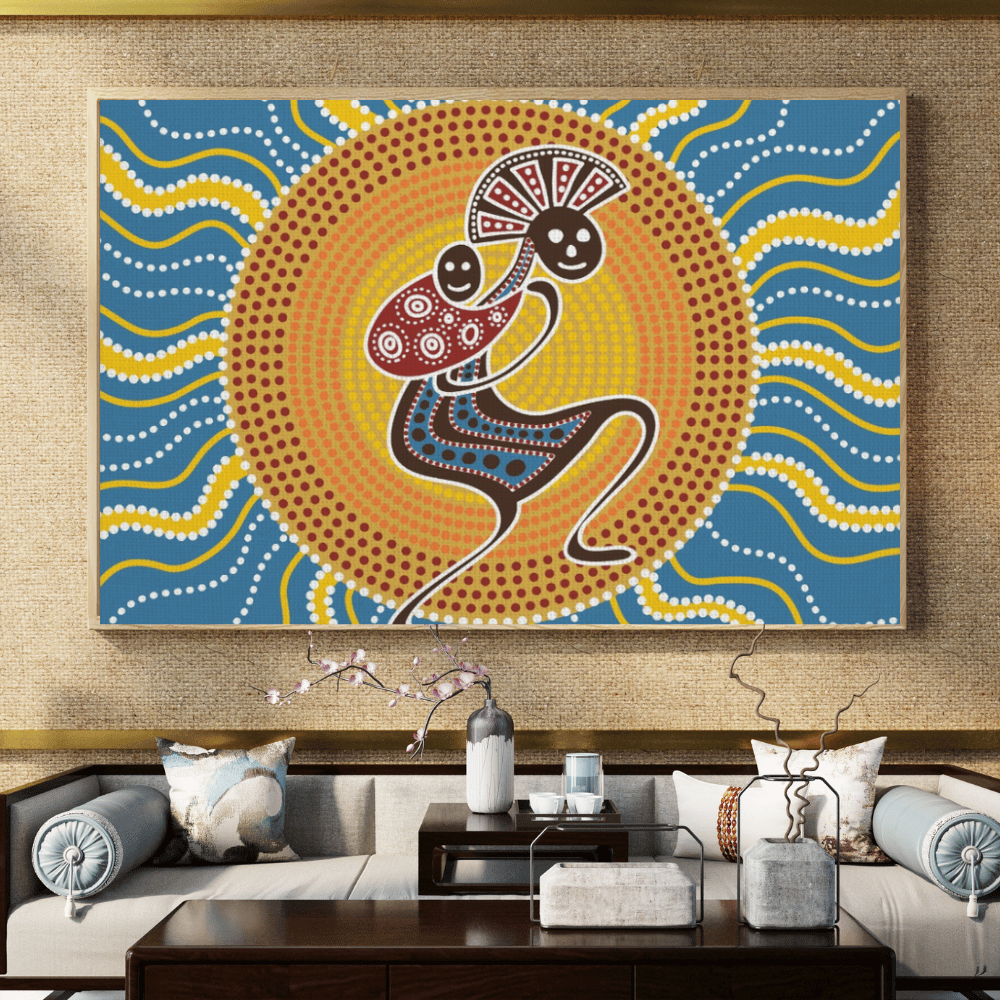 Mother’s Spirit – Aboriginal Wall Art | Stretched & Framed Canvas Print Material