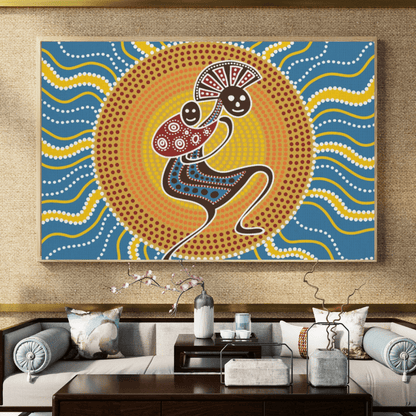 Mother’s Spirit – Aboriginal Wall Art | Stretched & Framed Canvas Print Material