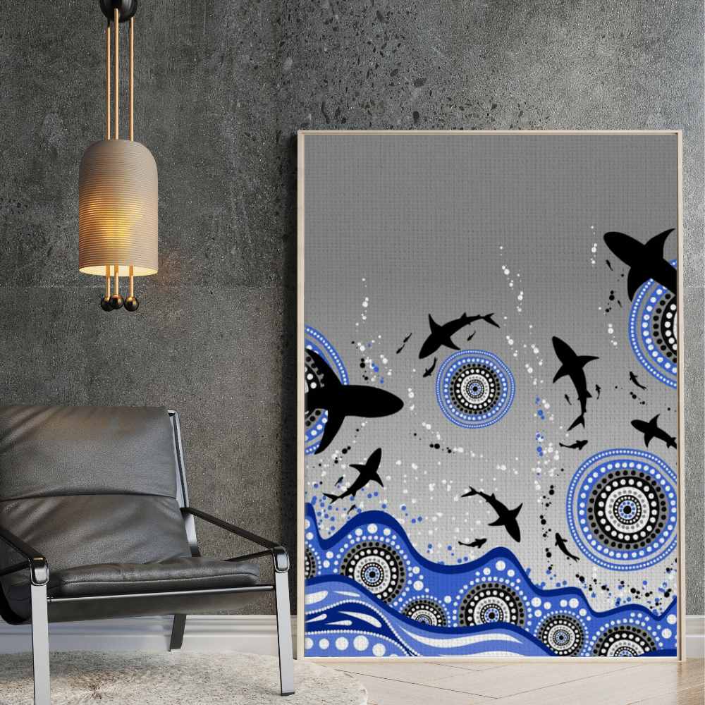 Ocean Dreaming – Aboriginal Canvas Wall Art | Stretched & Framed Print Material