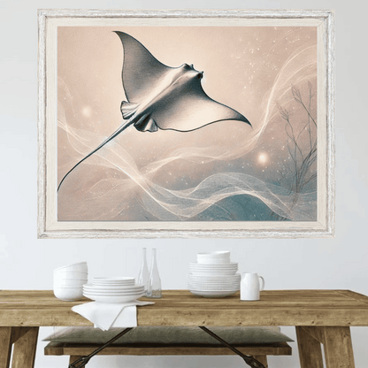 The Gliding Ray | Stingray Wall Art Print Print Material