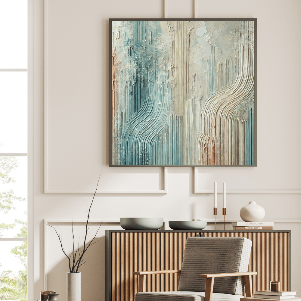 Harmonic Layers Abstract Wall Art Print Material