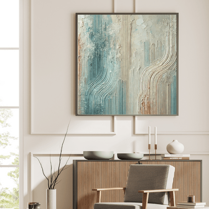 Harmonic Layers Abstract Wall Art Print Material