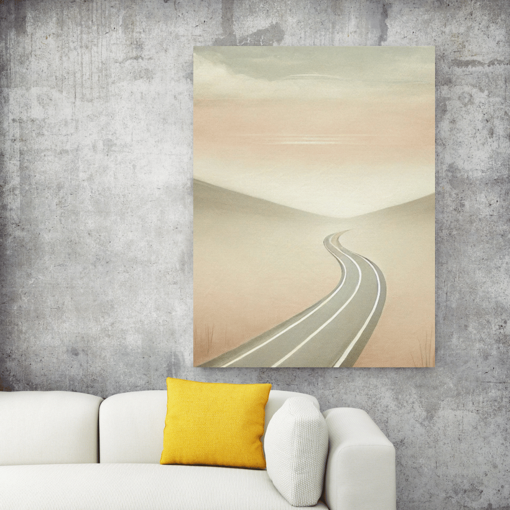 Horizon Drift Road - Scandinavian Wall Art Print Print Material