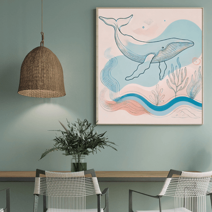 Gentle Giant Whale Wall Art Print Print Material