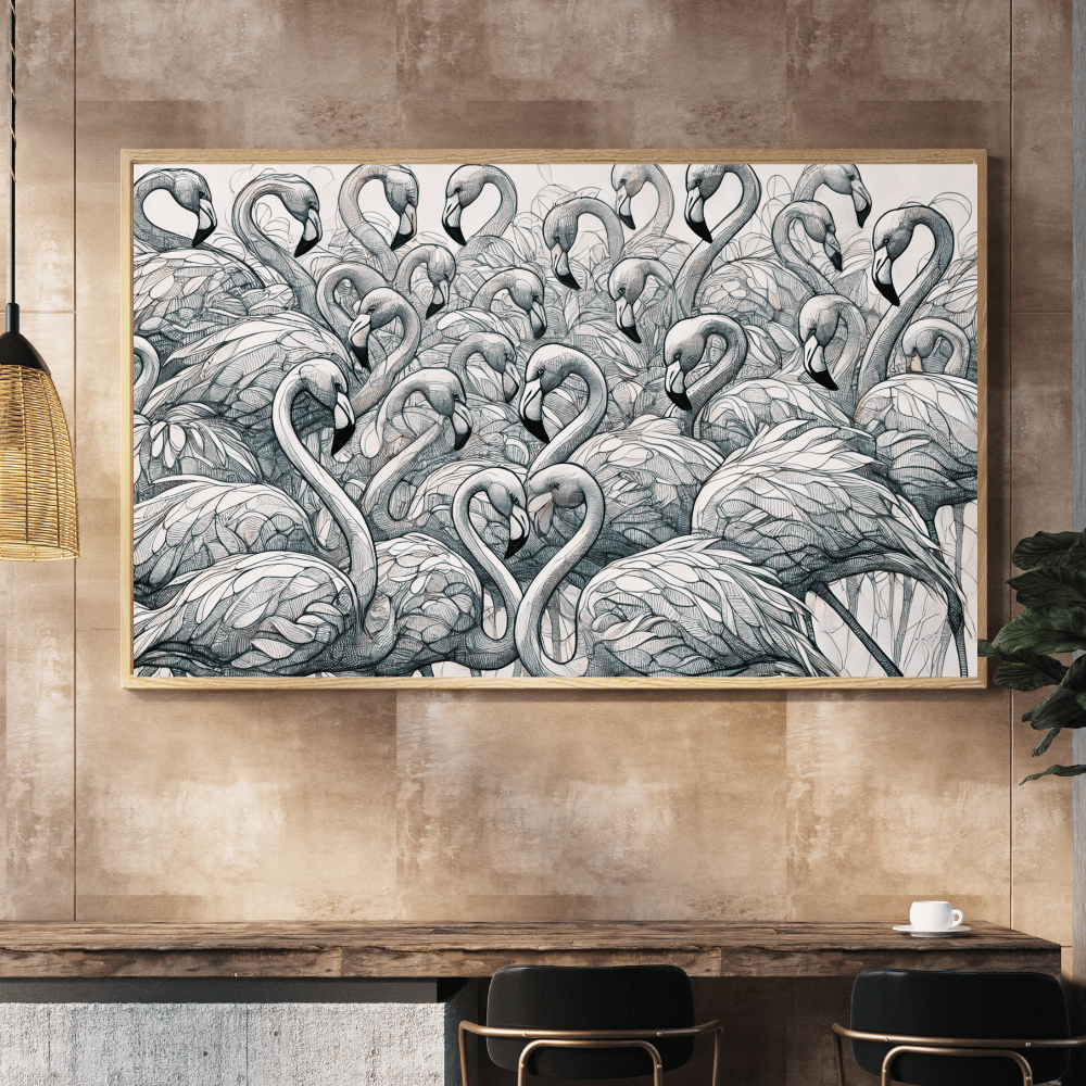 Flamingo Flock Wall Art Print Print Material