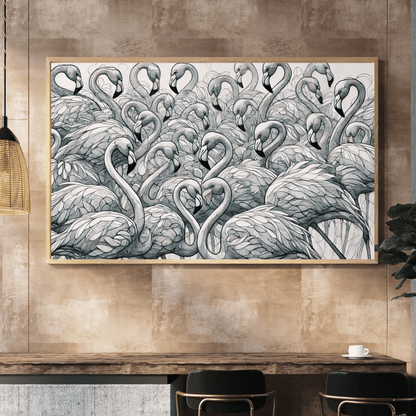 Flamingo Flock Wall Art Print Print Material