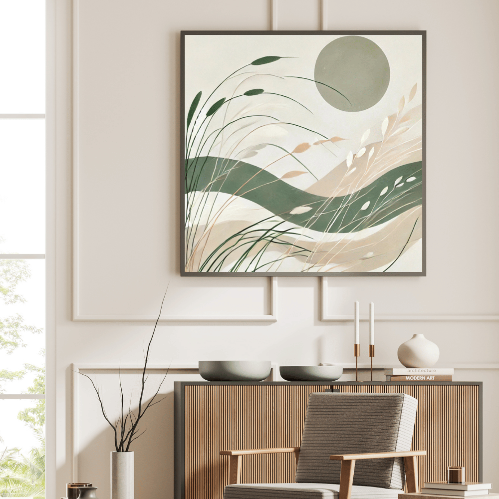 Solstice Breeze Scandinavian Wall Art Print Material