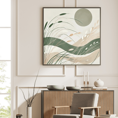 Solstice Breeze Scandinavian Wall Art Print Material