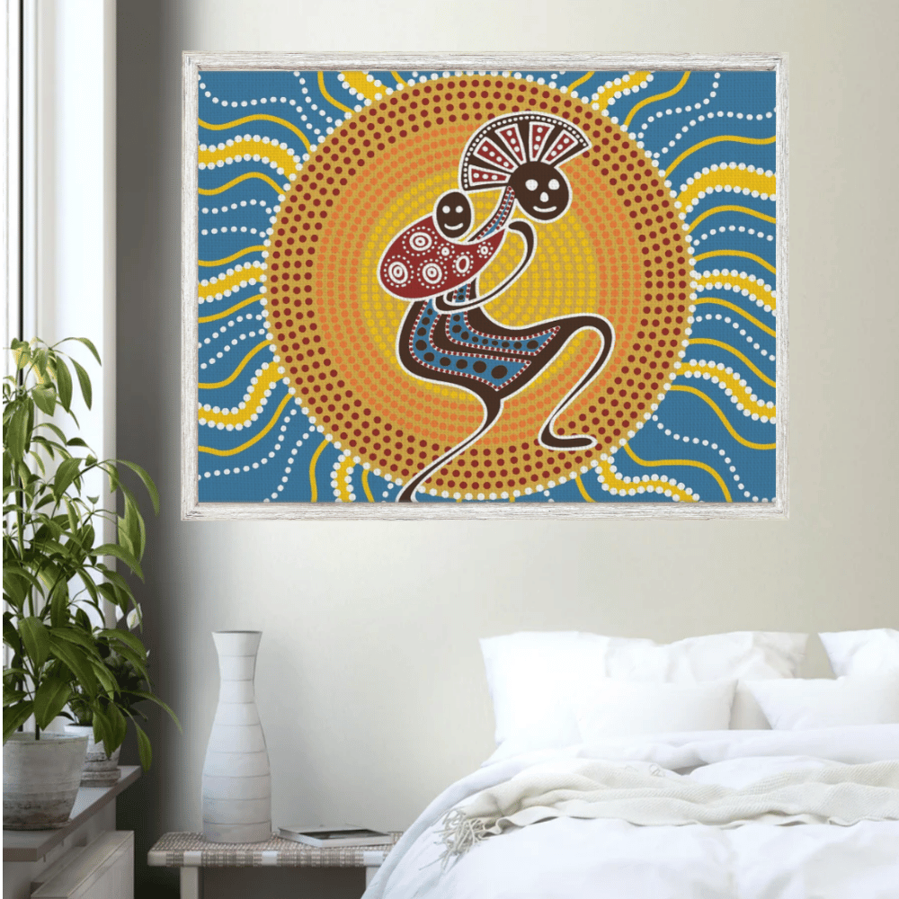 Mother’s Spirit – Aboriginal Wall Art | Stretched & Framed Canvas Print Material