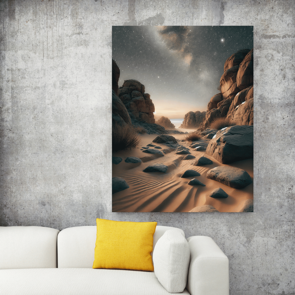 Galactic Desert Night Wall Art Print Print Material
