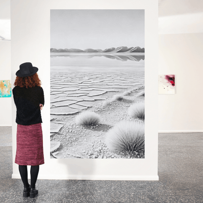 Silent Mirage - Australia Landscape Lake Canvas Wall Art Print Decor Print Material