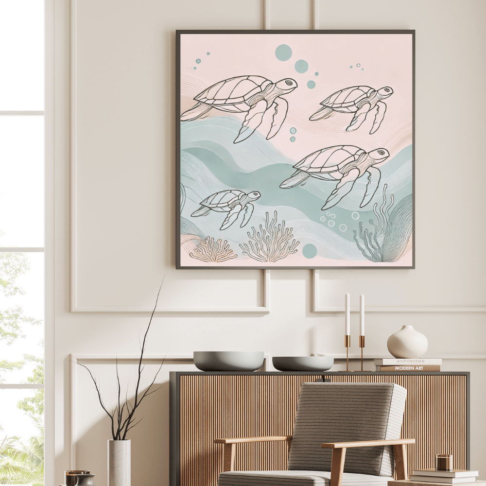 Turtles Symphony Wall Art Print Print Material