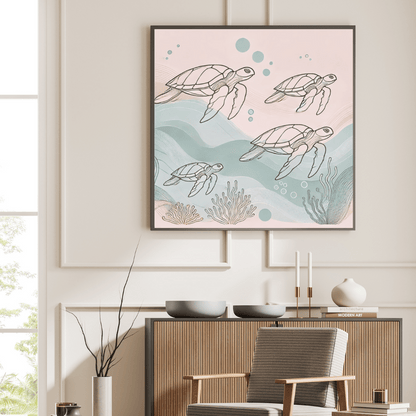 Turtles Symphony Wall Art Print Print Material