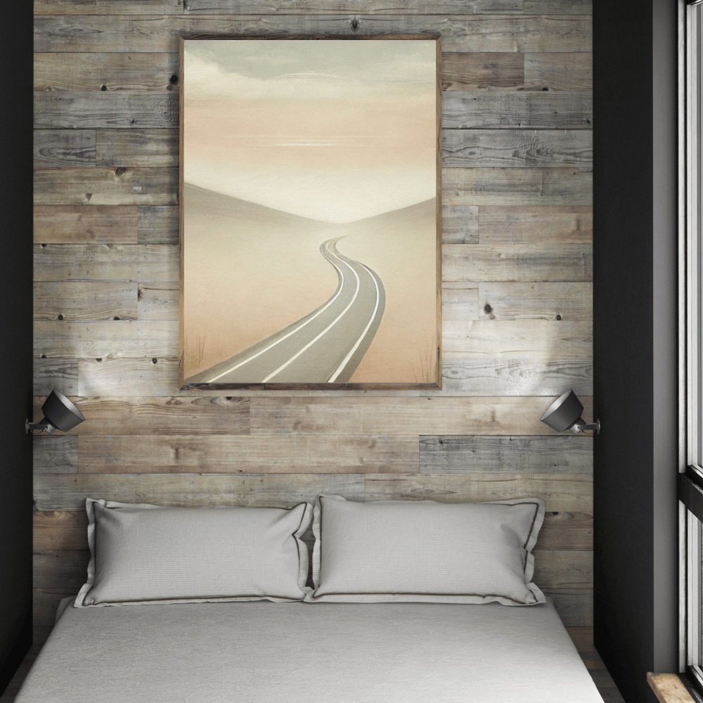 Horizon Drift Road - Scandinavian Wall Art Print Print Material