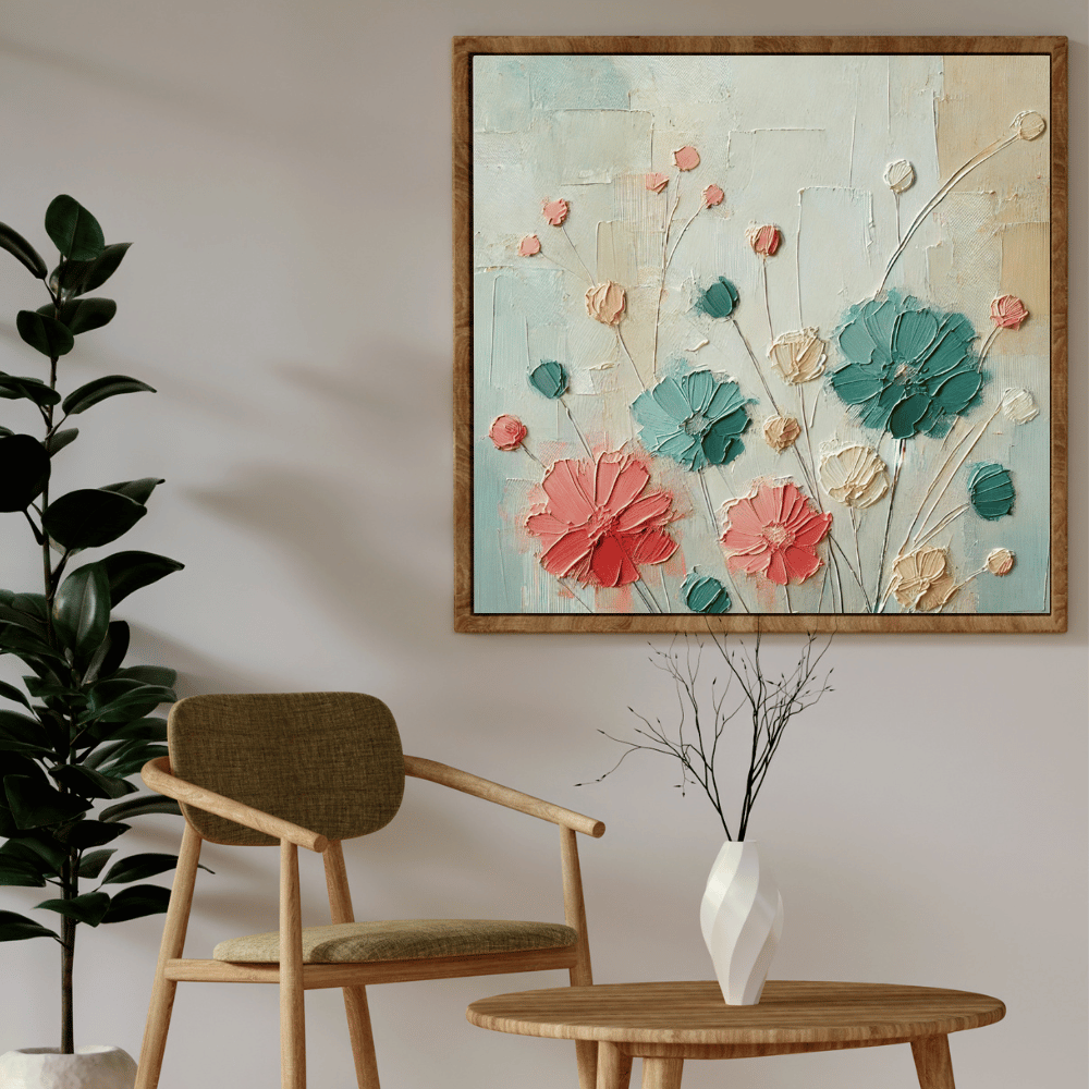 Pastel Reverie Floral - Flower Wall Art Print Print Material