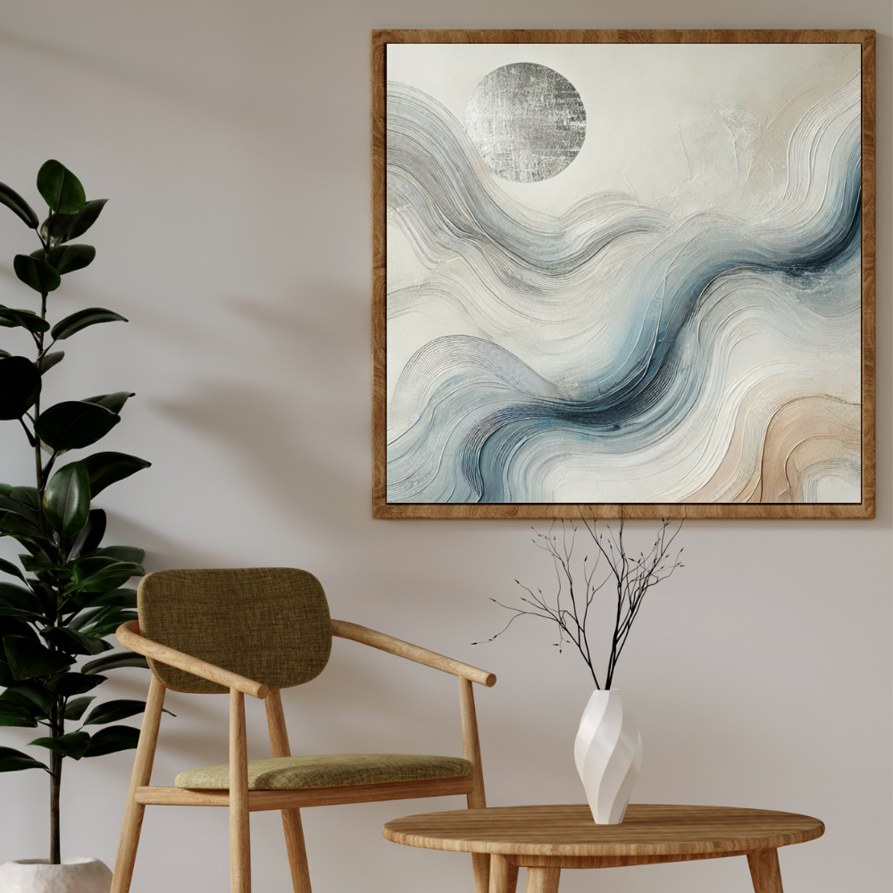 Lunar Drift Abstract Wall Art Print Print Material